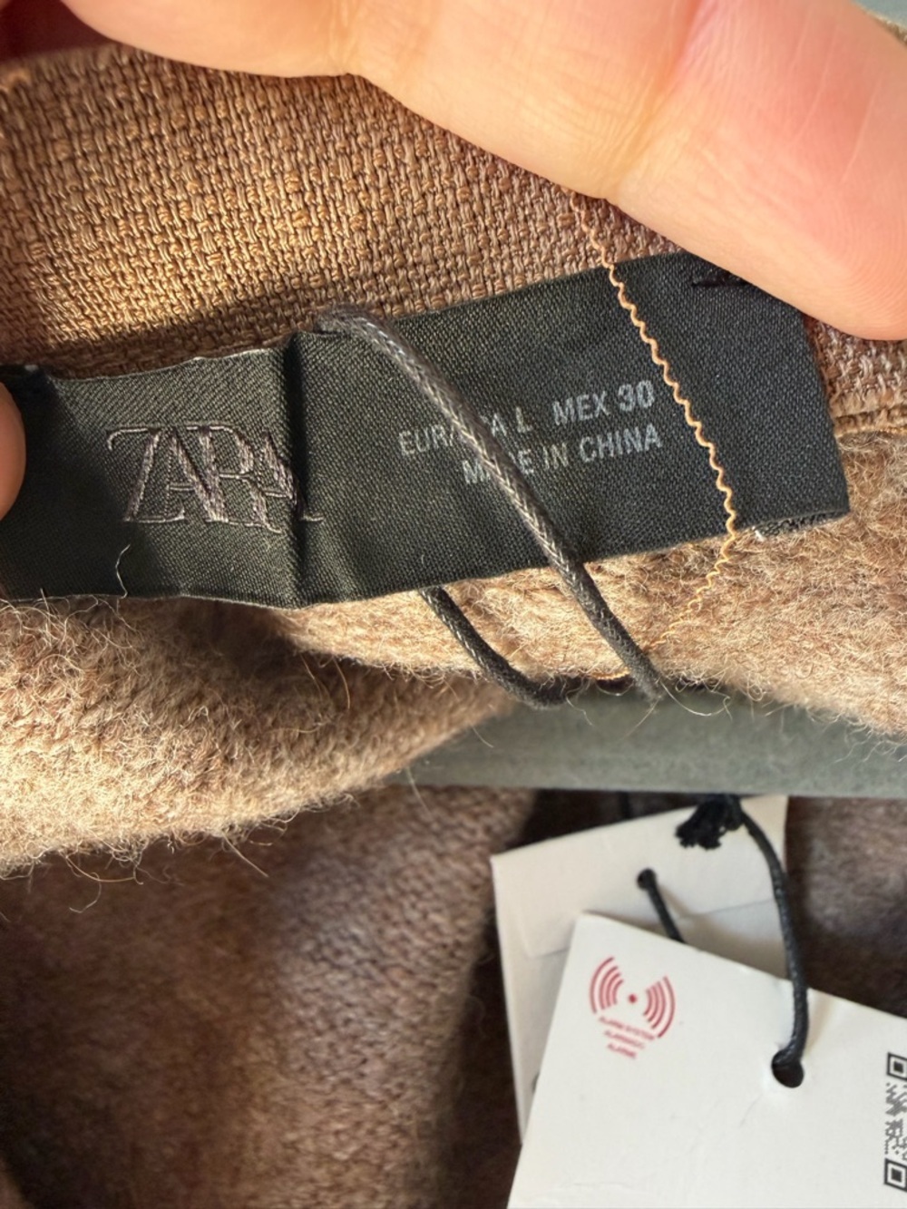 Zara Taupe Brown Button-Front Women's Cardigan - Picture 2 of 6